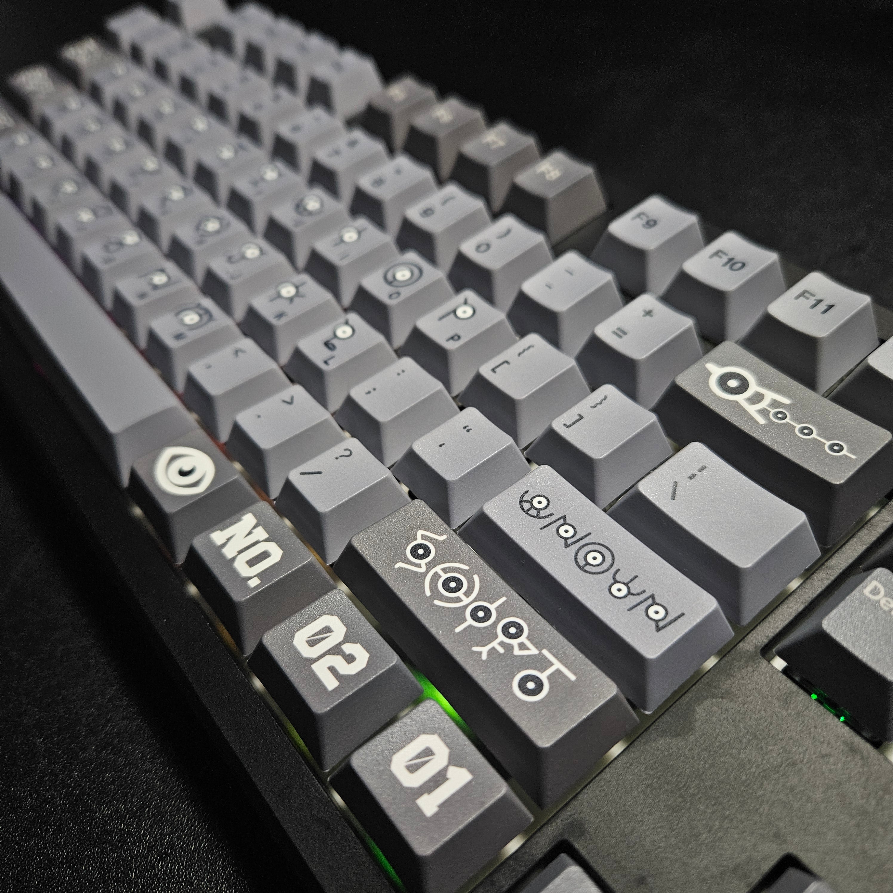 Unknown V2 keyboard angled view with LED display and rotary knob