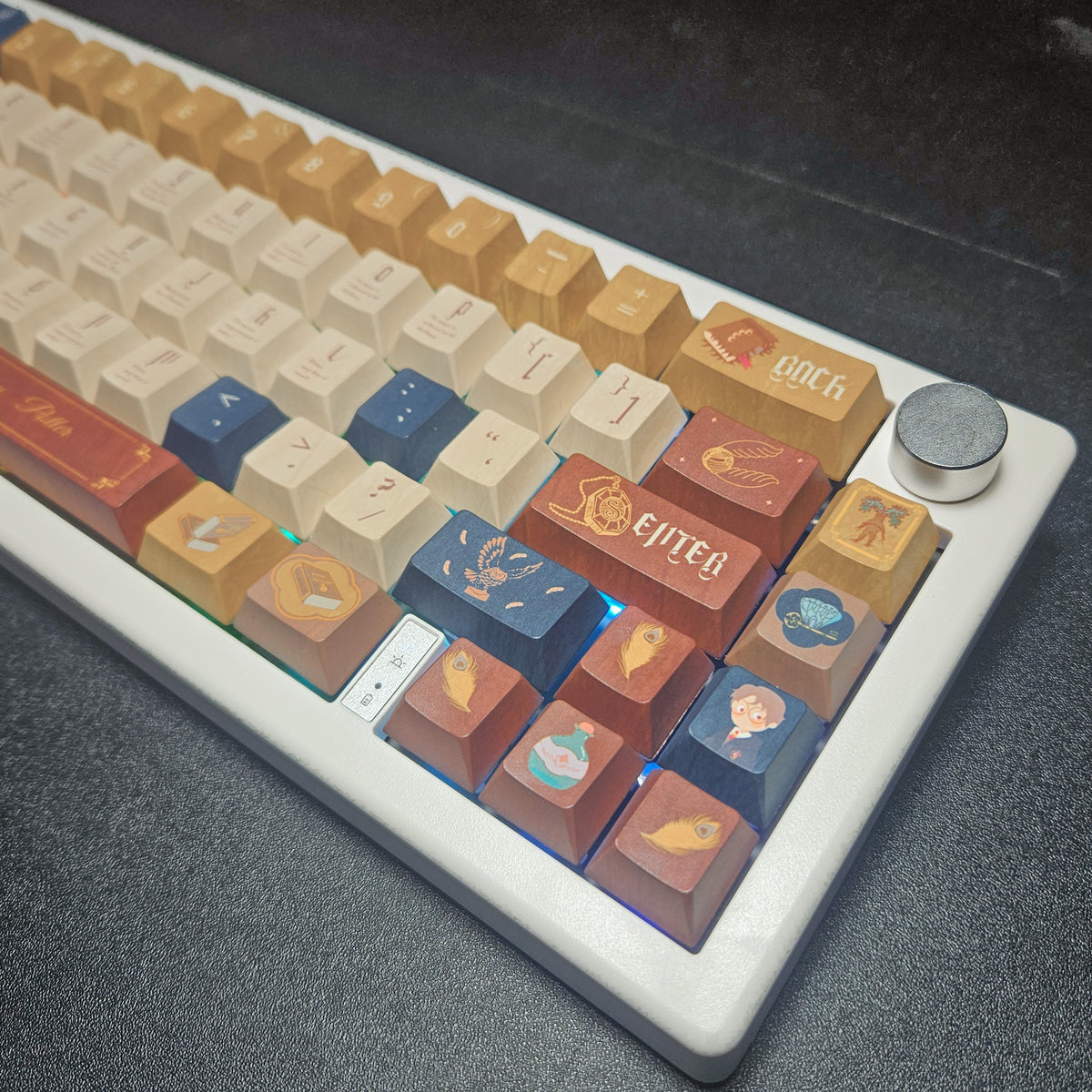 Chosen One V2 keyboard with RGB backlighting active