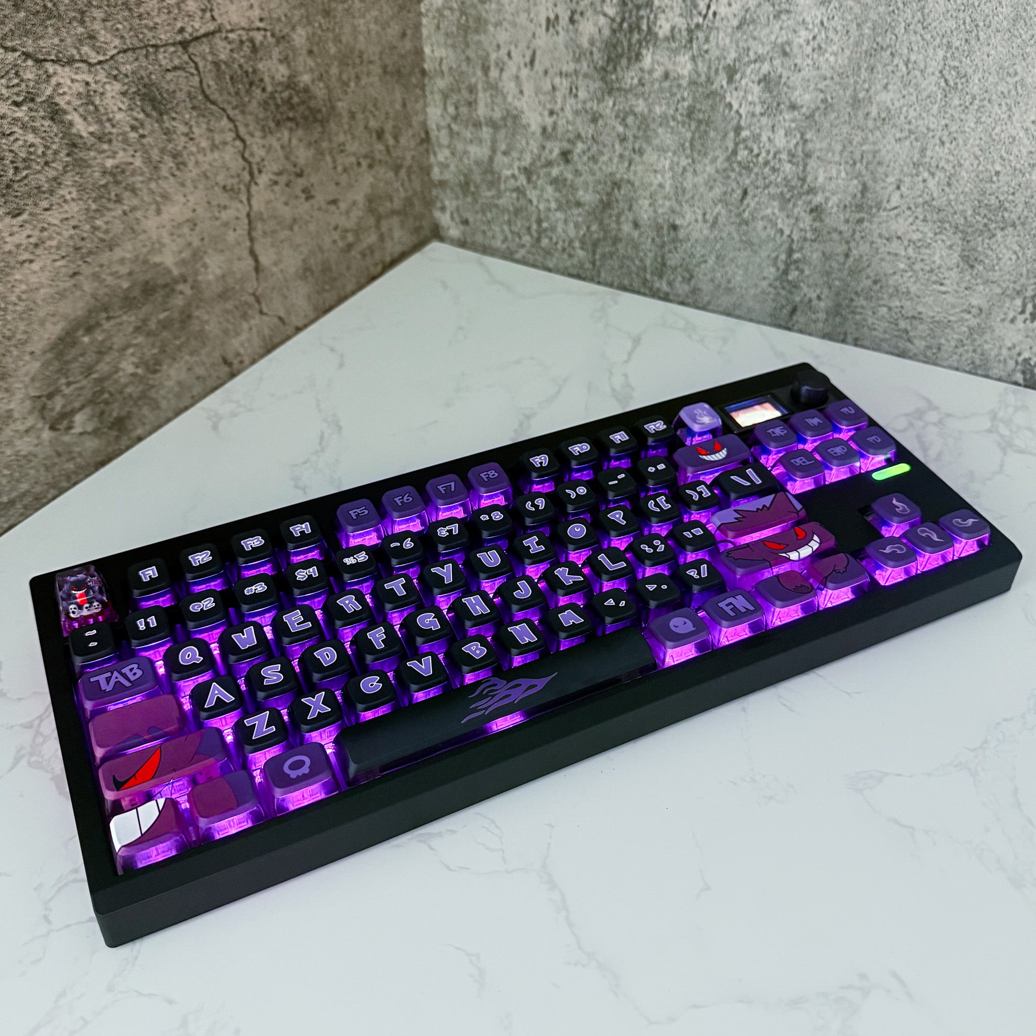 Shadow Specter V2 keyboard with handcrafted artisan escape key featuring mischievous grin