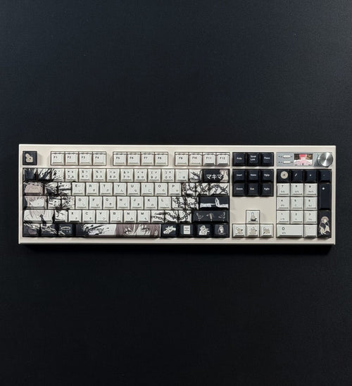 Makima Chainsaw Man keycaps on a Resonic 100% keyboard