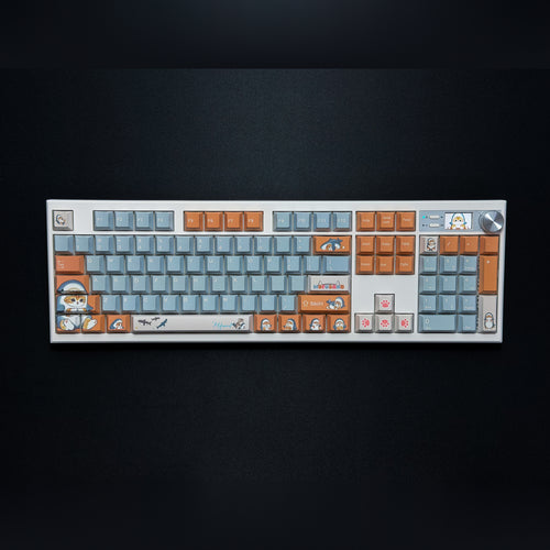 Mofusand keycaps on a GMK104 full size keyboard